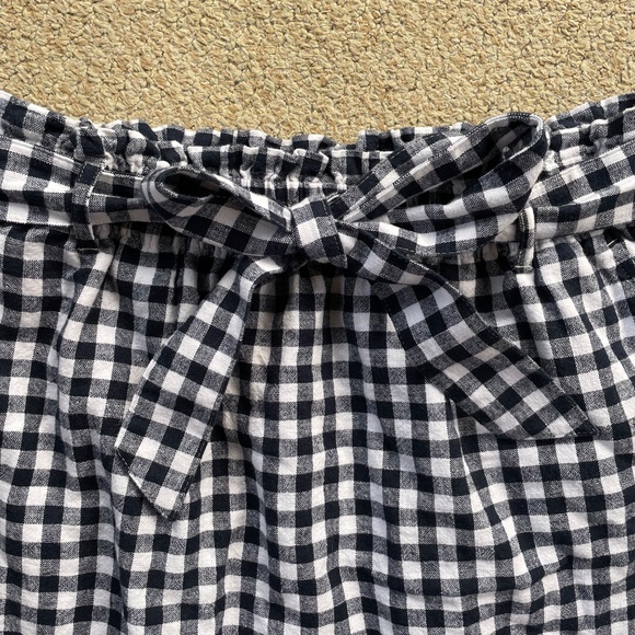 Women's J.Crew Navy White Gingham Skirt Size Medium - Picture 3 of 6